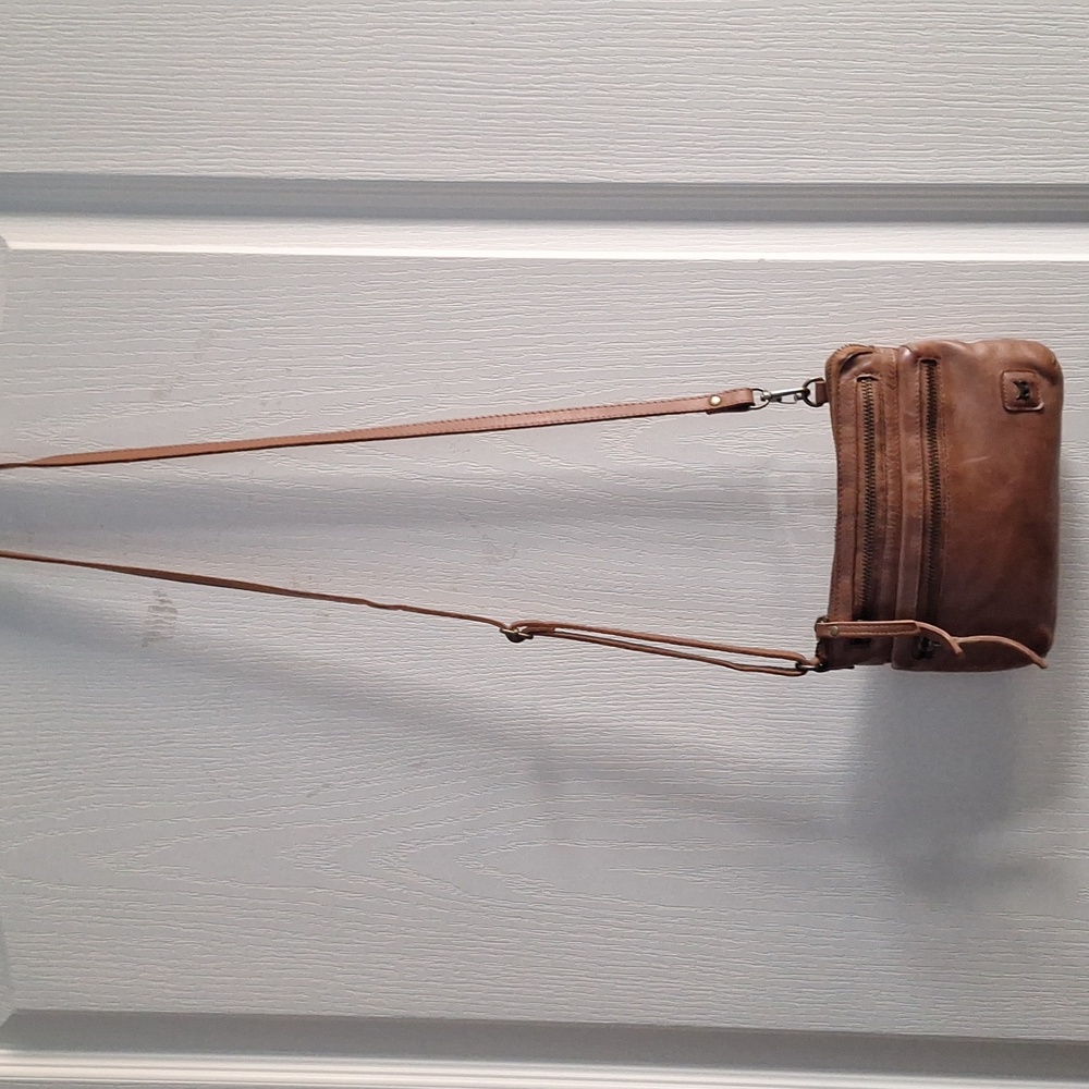 Wise OWL Brown Leather Crossbody Bag